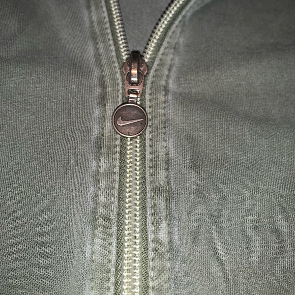 Distressed Army Green Nike Patch Jacket - Picture 2 of 5